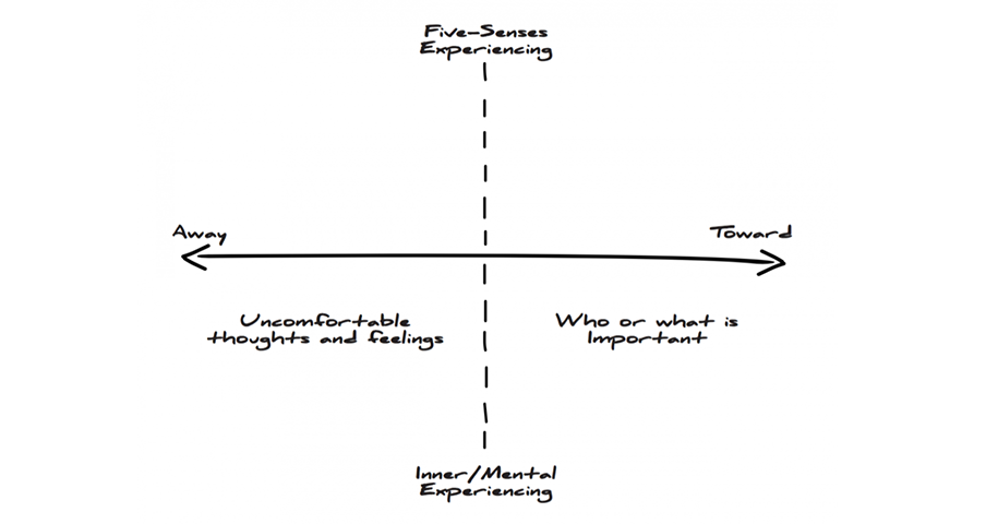 ACT matrix, acceptance and commitment therapy