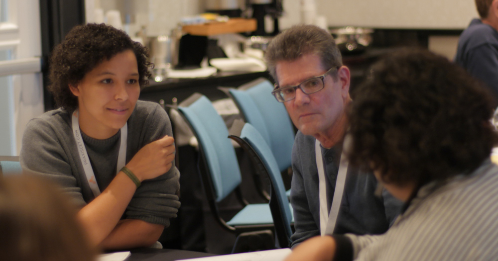 workshop attendees around table