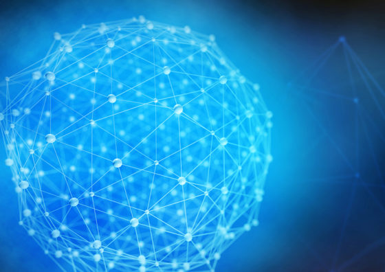 glowing ball of connected dots