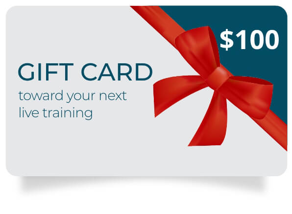Gift Card toward your next live training - $100